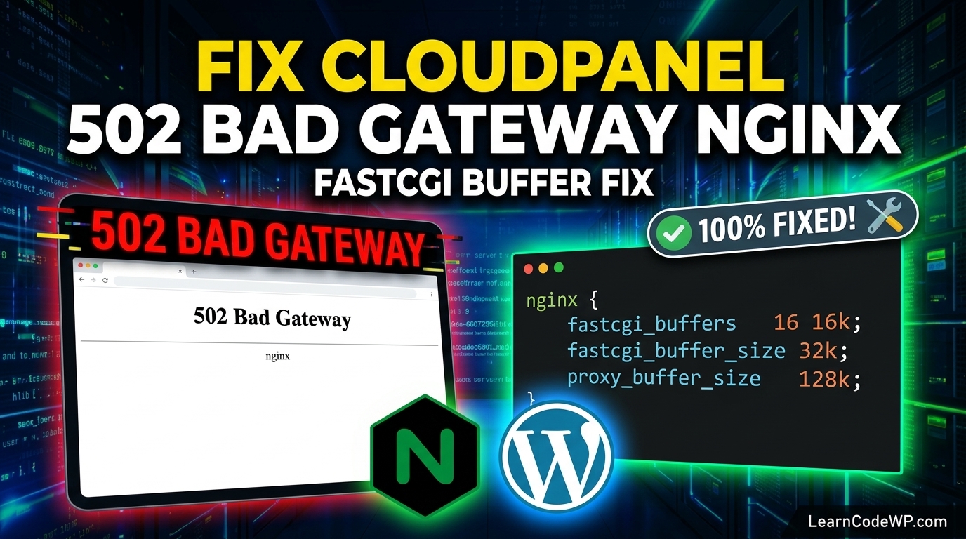 How to Fix CloudPanel 502 Bad Gateway Error in WordPress