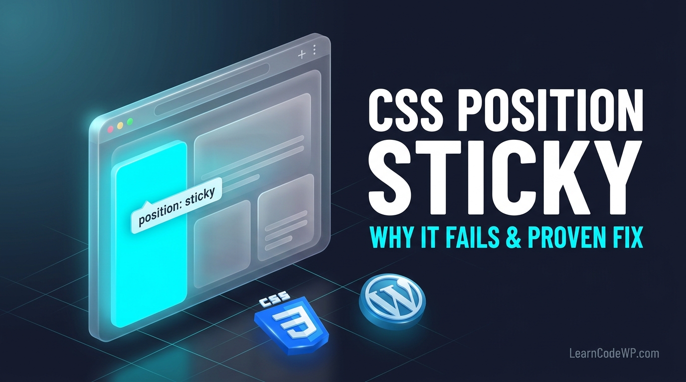 Fix CSS Position Sticky Not Working: Ultimate Developer Guide