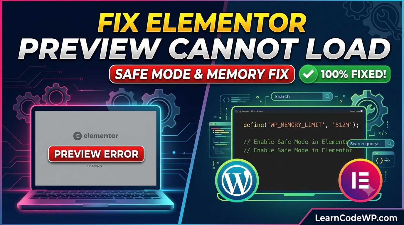 How to Fix Elementor Preview Could Not Be Loaded Error