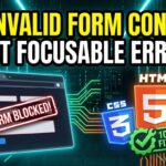 Fix Invalid Form Control Not Focusable Error in HTML5