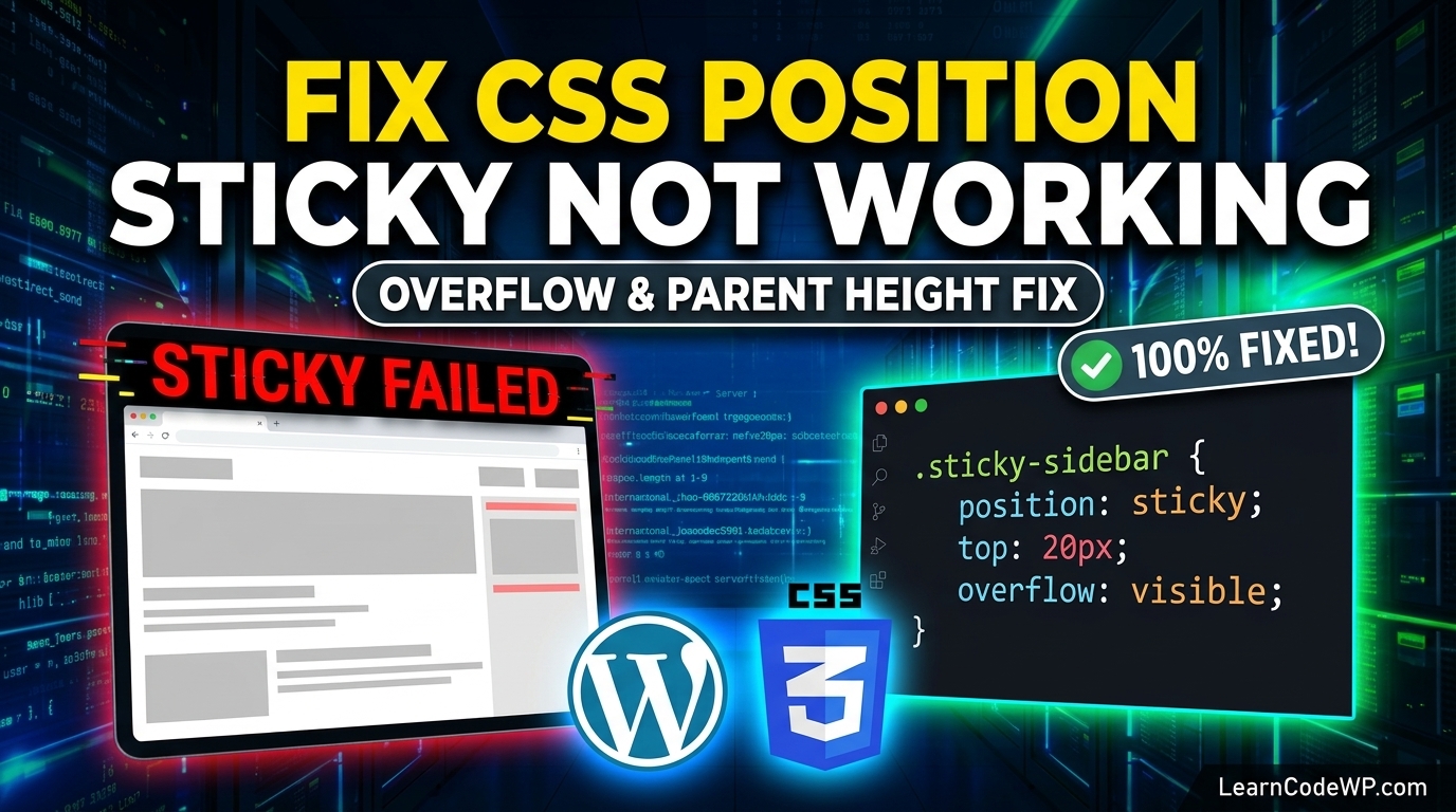 Fix CSS Position Sticky Not Working: Ultimate Developer Guide