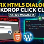 Fix HTML Dialog Backdrop Click in Native Modal