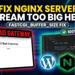 Fix Nginx Upstream Sent Too Big Header in WordPress