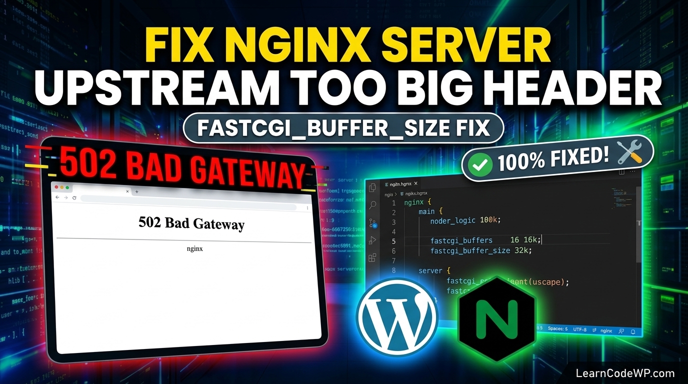 Fix Nginx Upstream Sent Too Big Header in WordPress