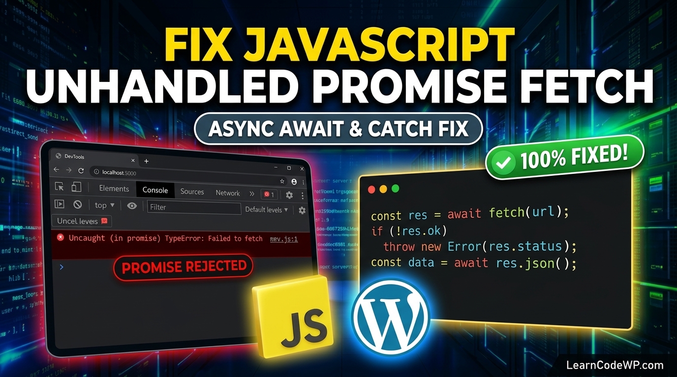 How to Fix Unhandled Promise Rejection in Fetch API