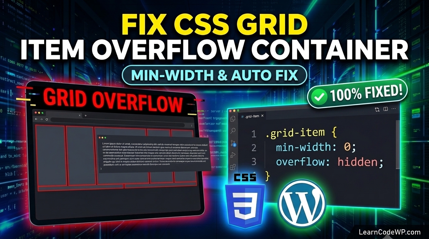 How to Fix CSS Grid Item Overflowing Container Safely