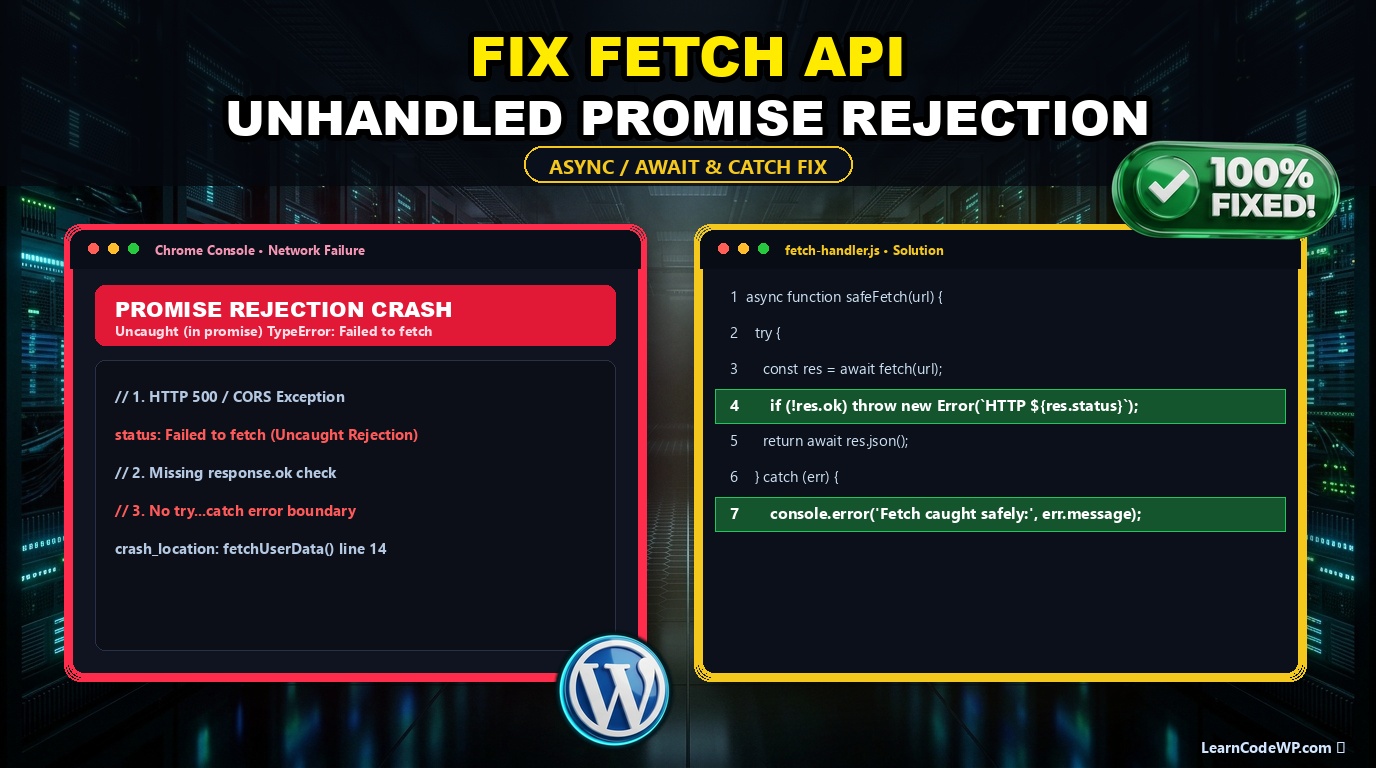 How to Fix Unhandled Promise Rejection in Fetch API