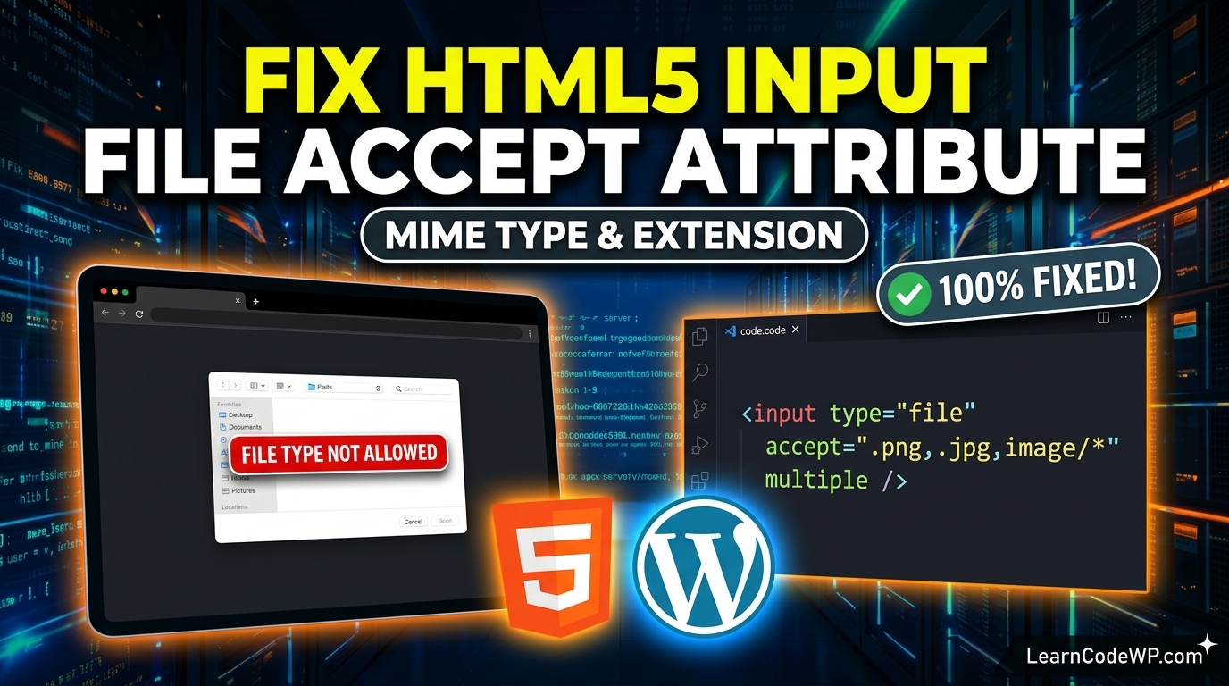 How to Fix HTML Input File Accept Attribute Issues
