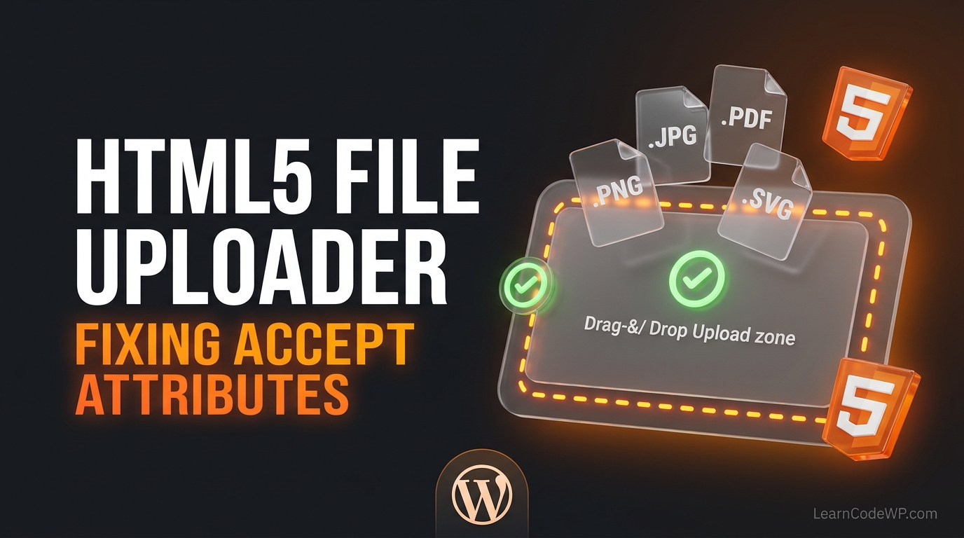 How to Fix HTML Input File Accept Attribute Issues