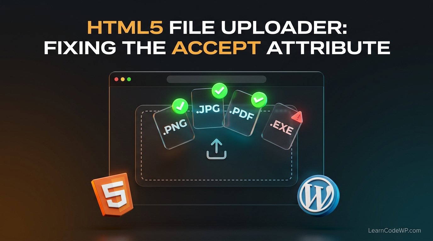 How to Fix HTML Input Type File Accept Attribute Issues