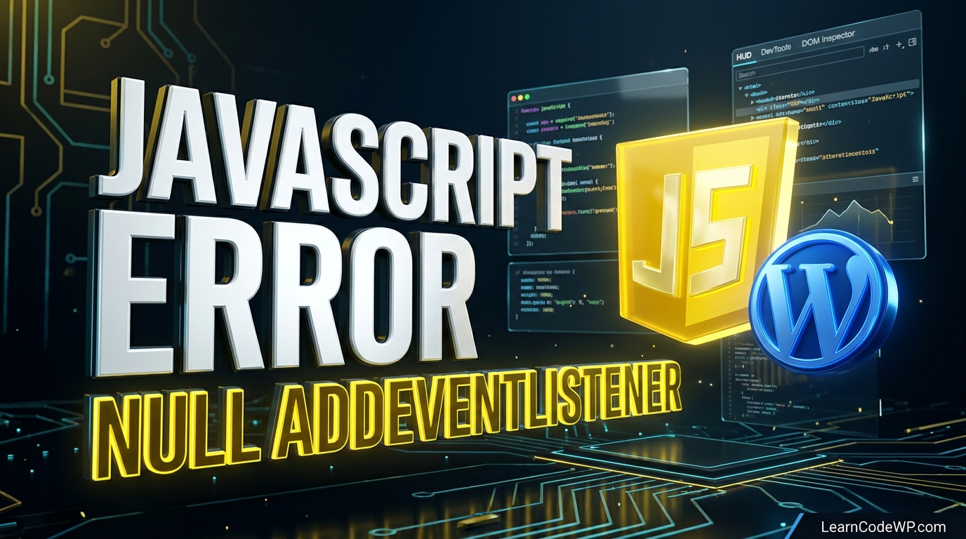 How to Fix JavaScript Cannot Read Properties of Null addEventListener