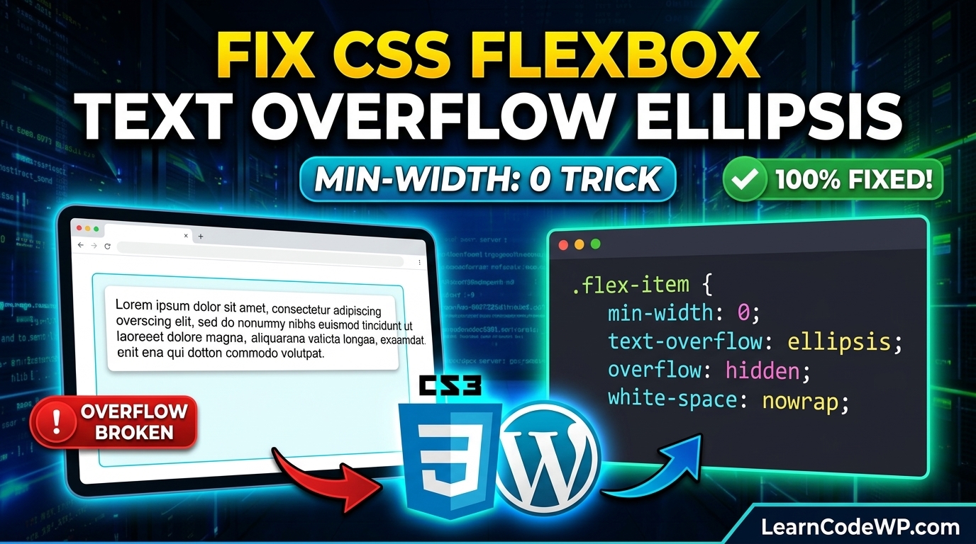 How to Fix Flexbox Text Overflow Ellipsis in CSS